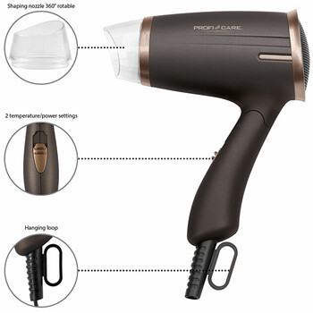 Kompaktný sušič vlasov HT 3009 BR